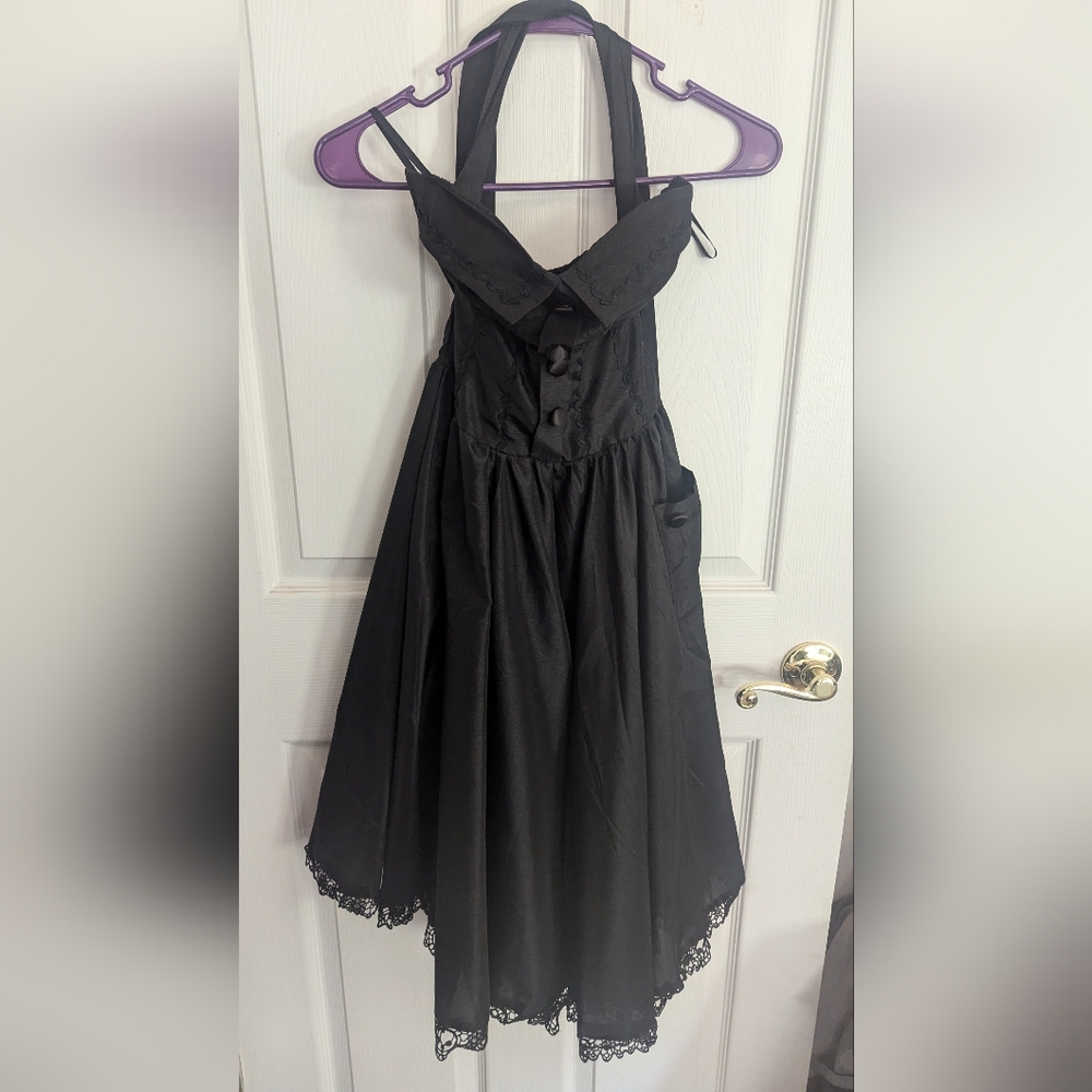 Hell Bunny Goth Pinup Style Halter Dress